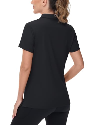 Women's UPF 50+ Quick-Dry Performance V-Neck Polo Shirt