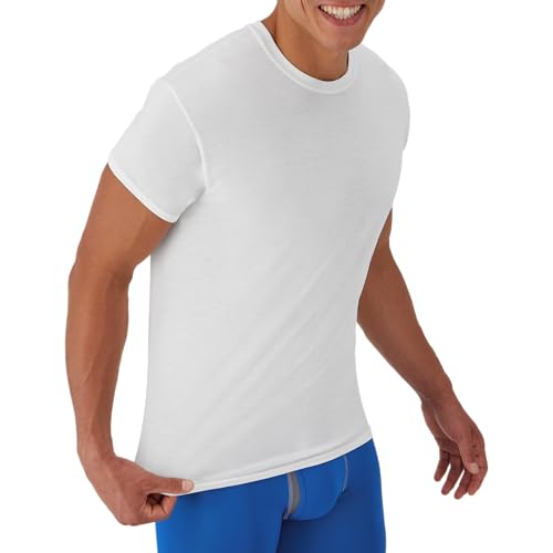 Men's Moisture-Wicking Performance Crewneck Shirts 5-Pack