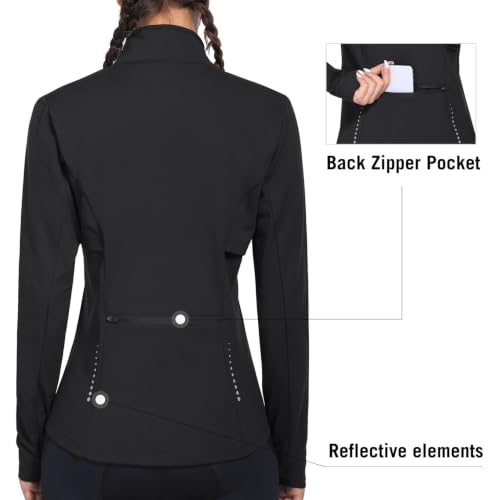 Women's Water-Resistant Fleece Running and Cycling Jacket