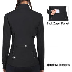 Women's Water-Resistant Fleece Running and Cycling Jacket