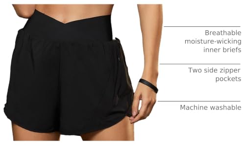 Women's Crossover Athletic Running and Training Shorts
