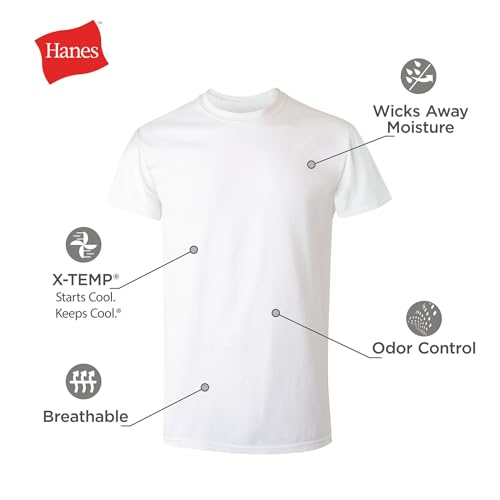 Men's Moisture-Wicking Performance Crewneck Shirts 5-Pack