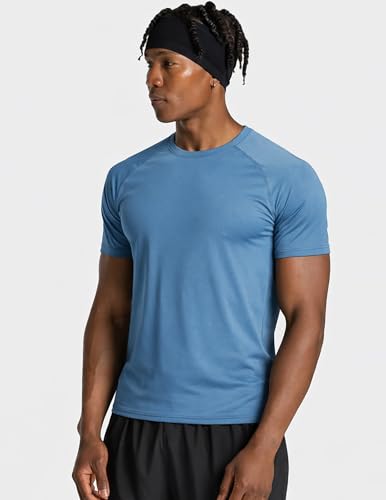 Men's Quick-Dry Crewneck Performance T-Shirts 5-Pack