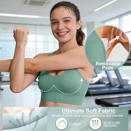 Women's High-Support Adjustable Padded Racerback Sports Bra