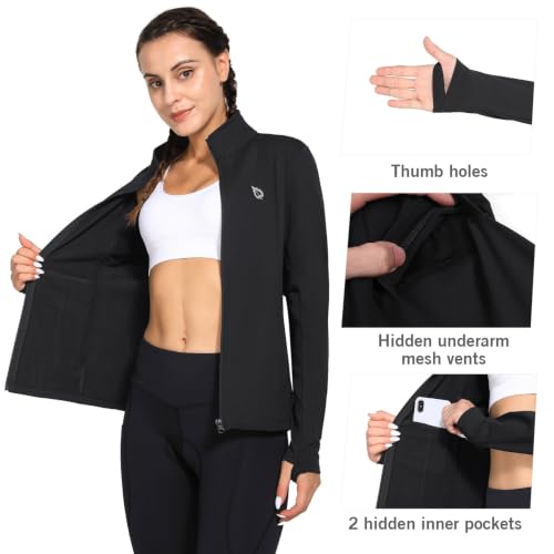 Women's Water-Resistant Fleece Running and Cycling Jacket