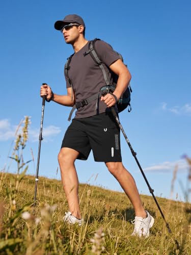 Men's Athletic Running Shorts with Zipper Pockets