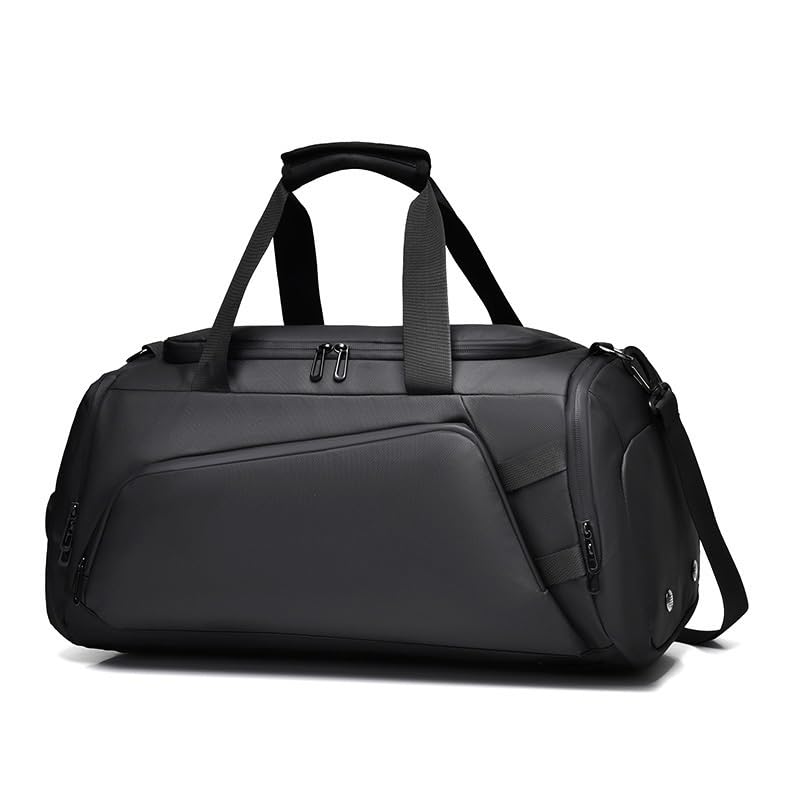 Men's Large Capacity Gym Bag with Wet Dry Compartment