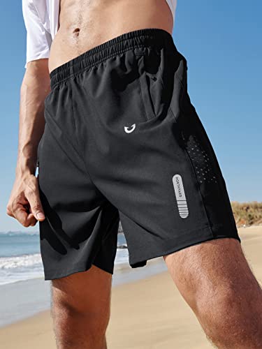 Men's Athletic Running Shorts with Zipper Pockets