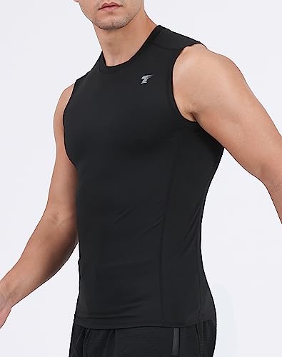 5 Pack Men's Compression Shirts Sleeveless Workout Tank Top BaseLayer