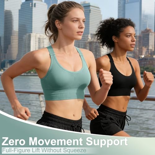 Women's High-Support Adjustable Padded Racerback Sports Bra