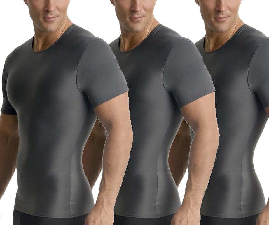 Men's Compression Crew Neck Performance Shirts 3-Pack