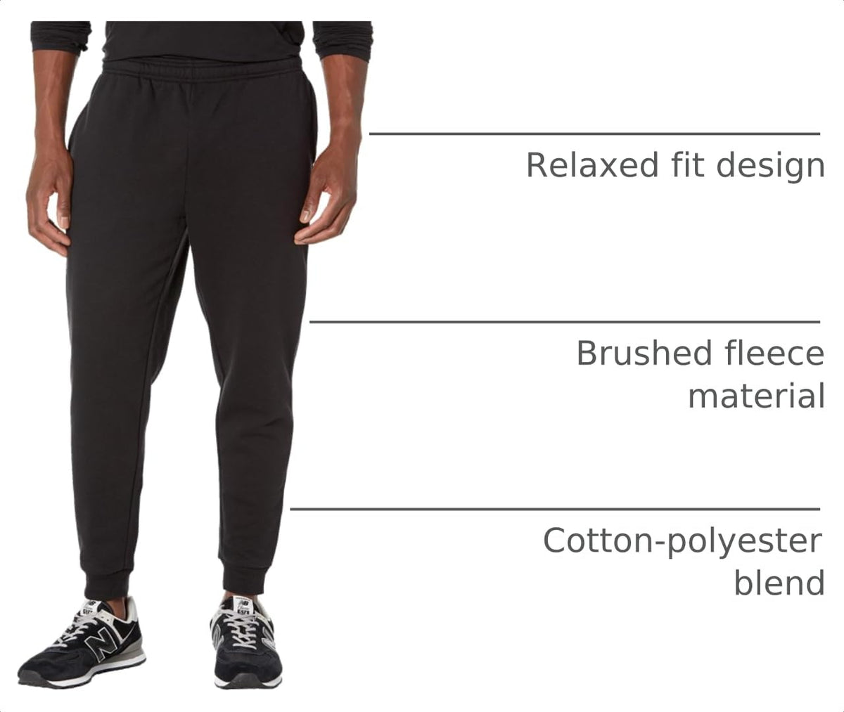 Men's Relaxed-Fit Fleece Performance Jogger Sweatpants