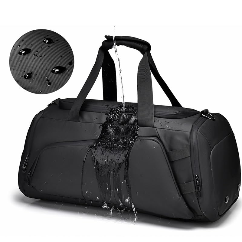 Men's Large Capacity Gym Bag with Wet Dry Compartment