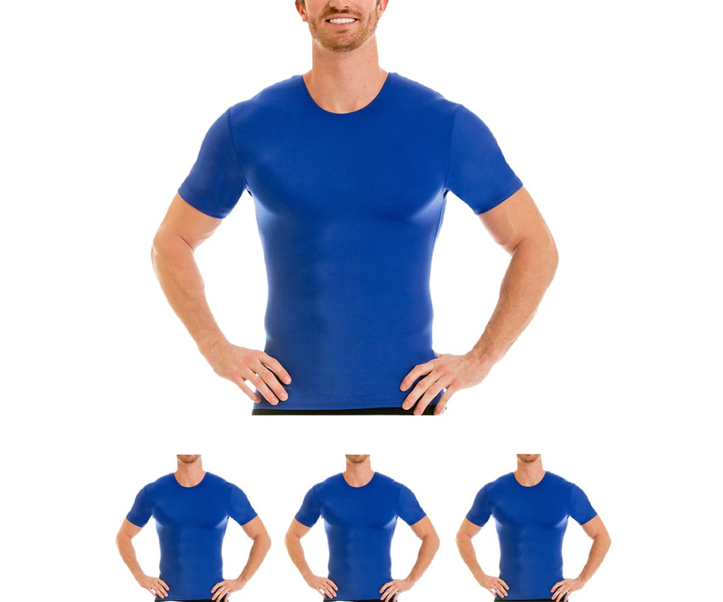 Men's Compression Crew Neck Performance Shirts 3-Pack