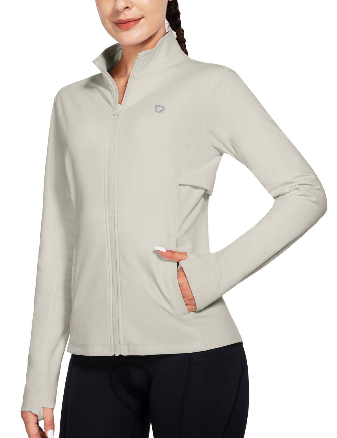 Women's Water-Resistant Fleece Running and Cycling Jacket