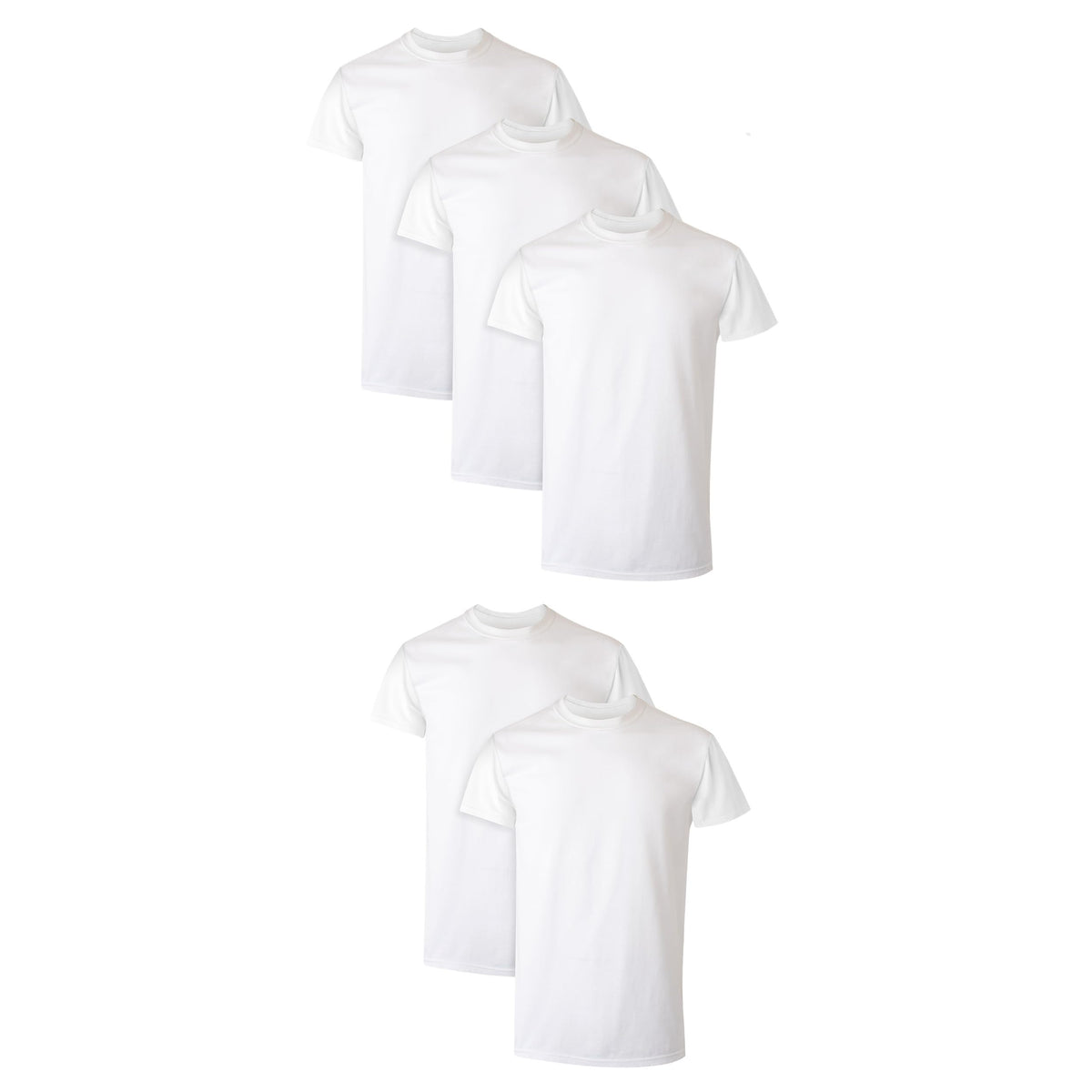 Men's Moisture-Wicking Performance Crewneck Shirts 5-Pack