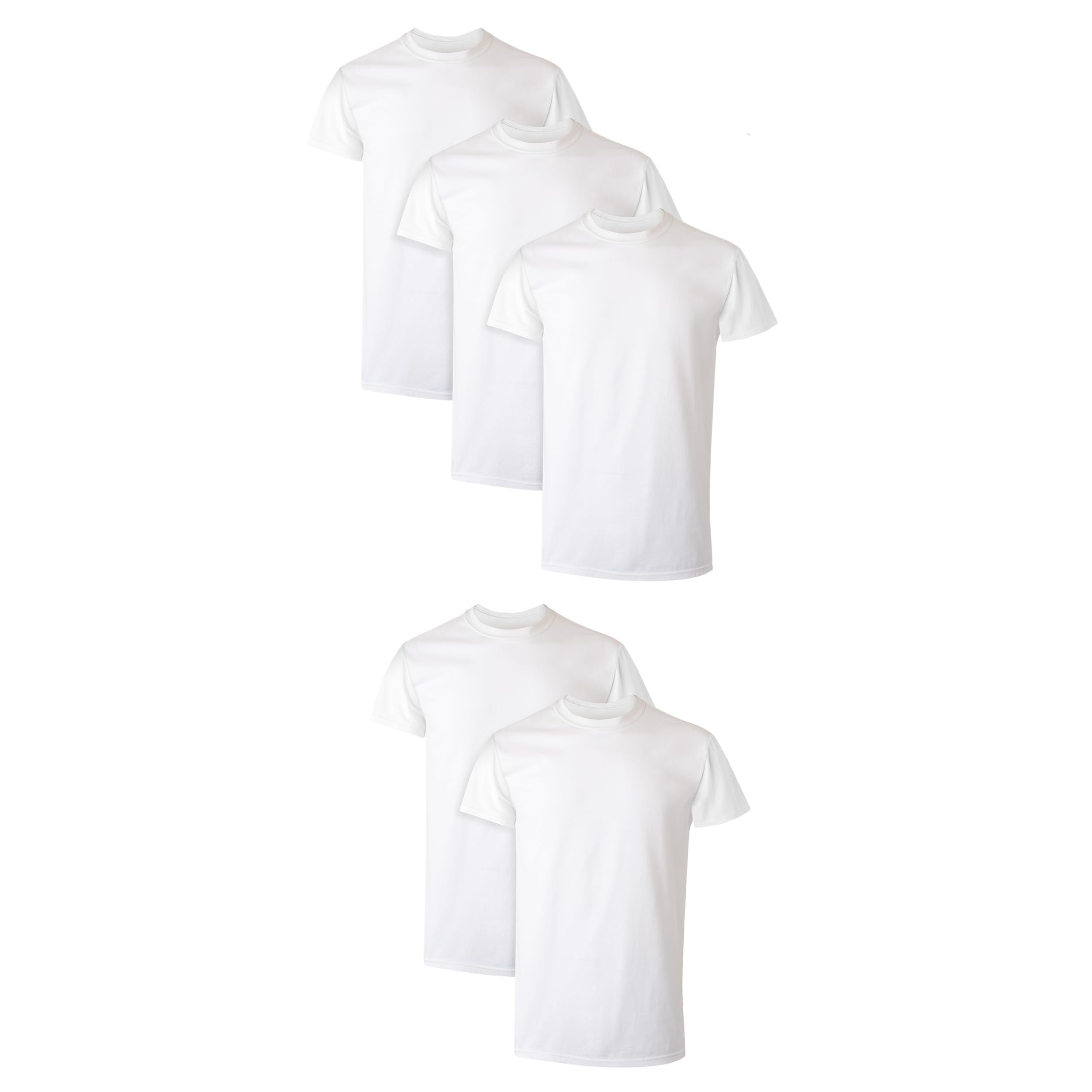 Men's Moisture-Wicking Performance Crewneck Shirts 5-Pack