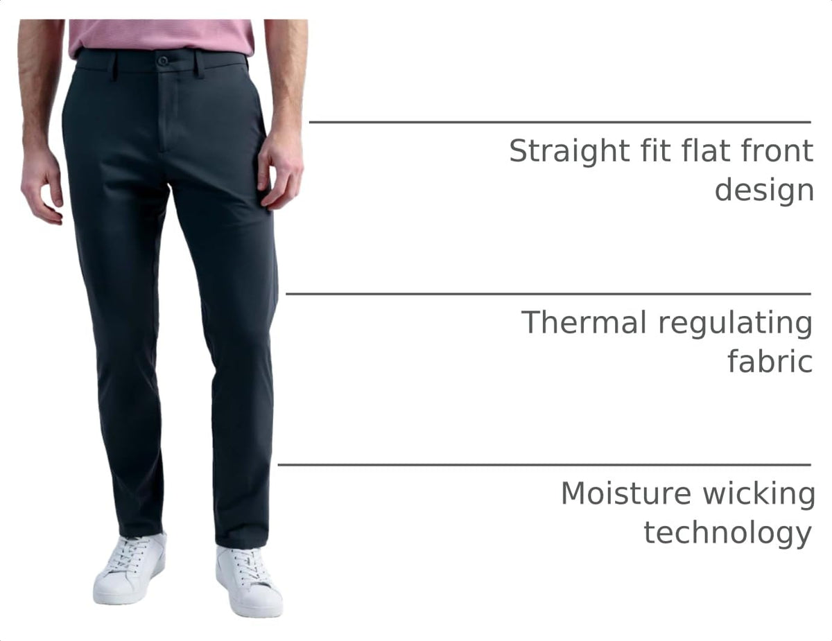 Men's Straight-Fit Stretch Performance Travel Pants