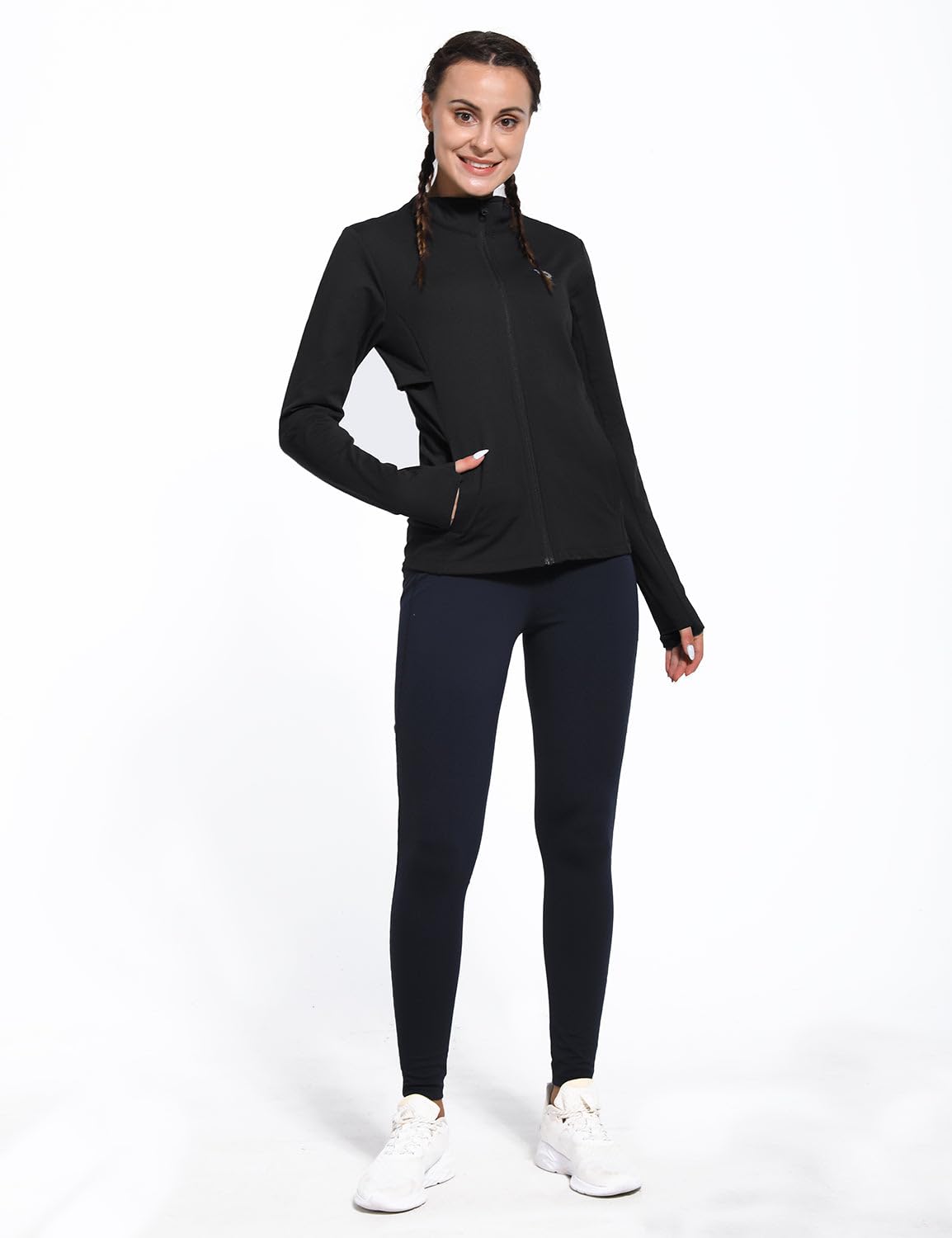Women's Water-Resistant Fleece Running and Cycling Jacket