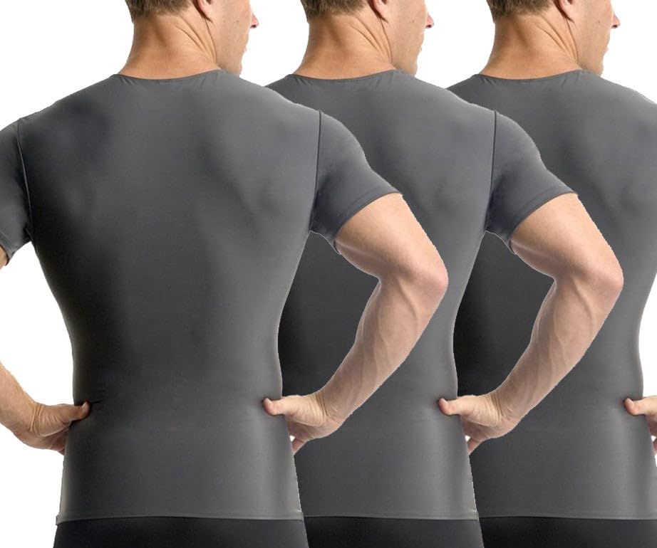 Men's Compression Crew Neck Performance Shirts 3-Pack