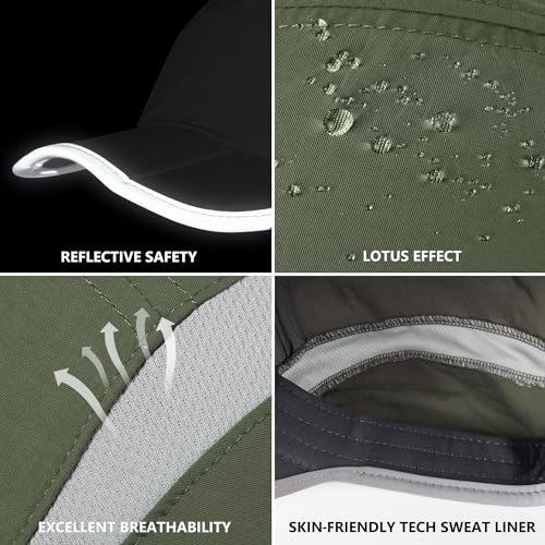 Unisex Reflective UPF 50+ Foldable Performance Sports Hat
