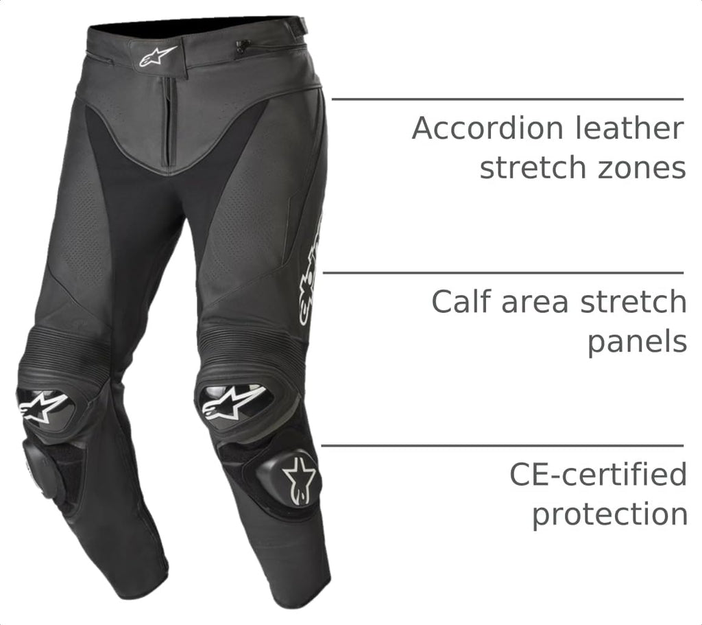 Men's Protective Leather Performance Motorcycle Pants
