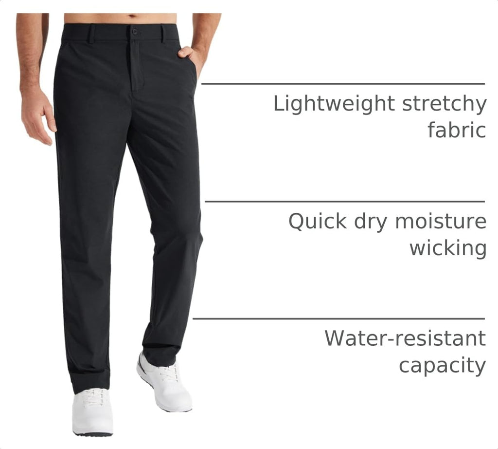 Men's Quick-Dry Stretch Lightweight Performance Golf Pants