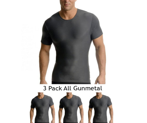 Men's Compression Crew Neck Performance Shirts 3-Pack