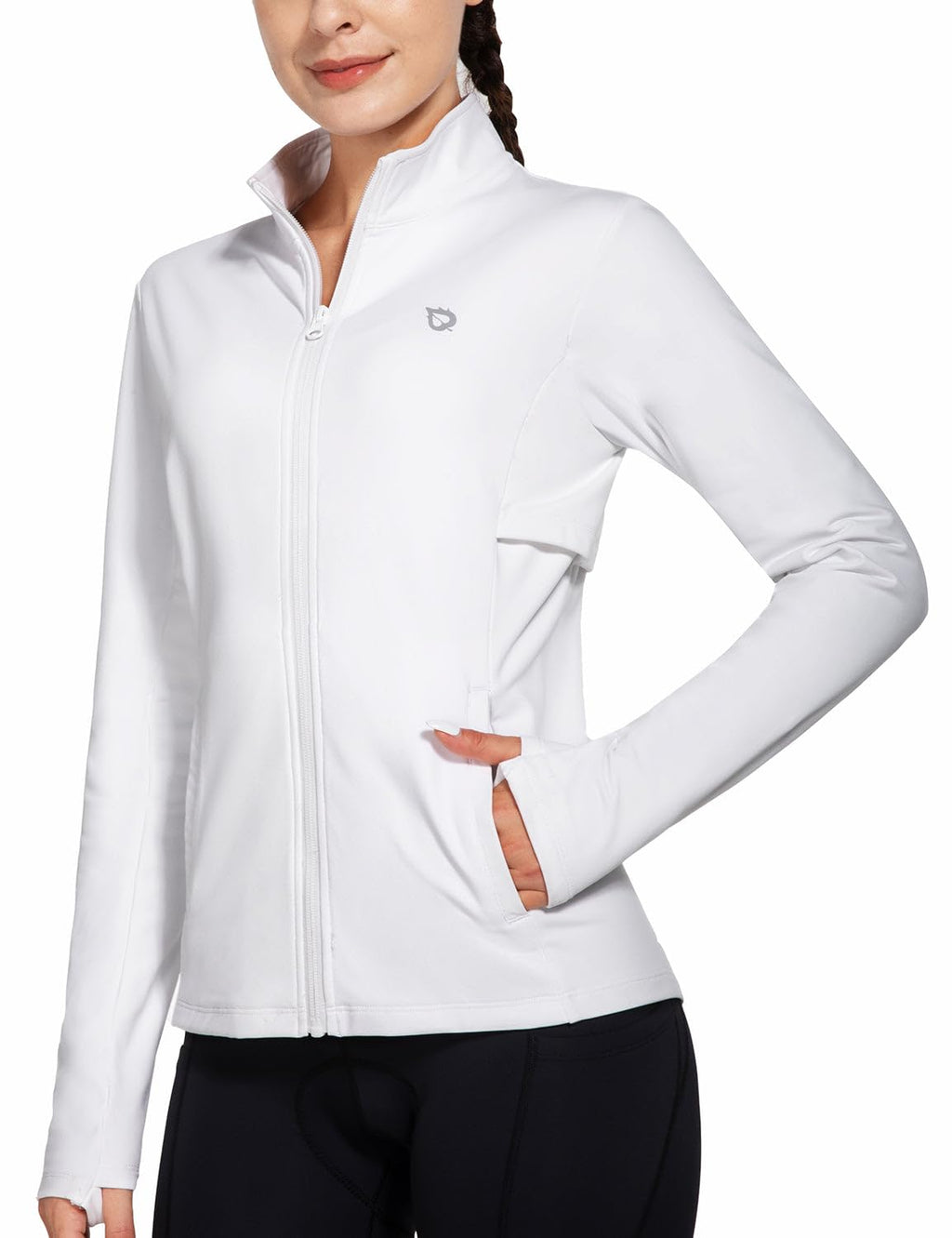 Women's Water-Resistant Fleece Running and Cycling Jacket