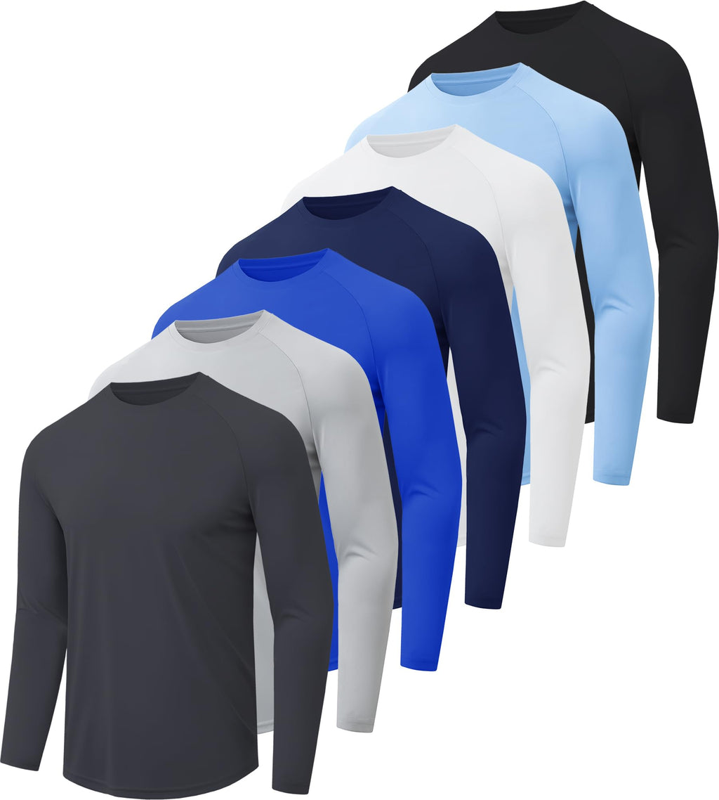 Men's Quick-Dry Moisture-Wicking Long-Sleeve Shirts 4-Pack
