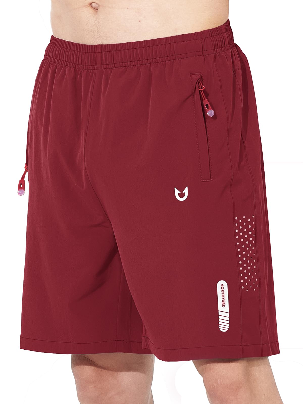 Men's Athletic Running Shorts with Zipper Pockets