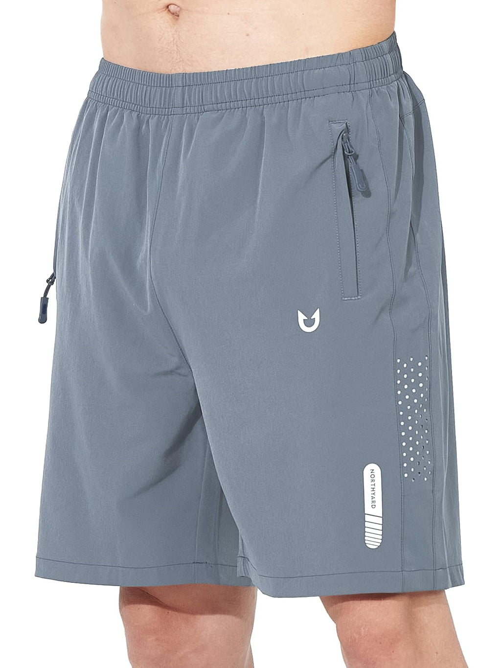 Men's Athletic Running Shorts with Zipper Pockets