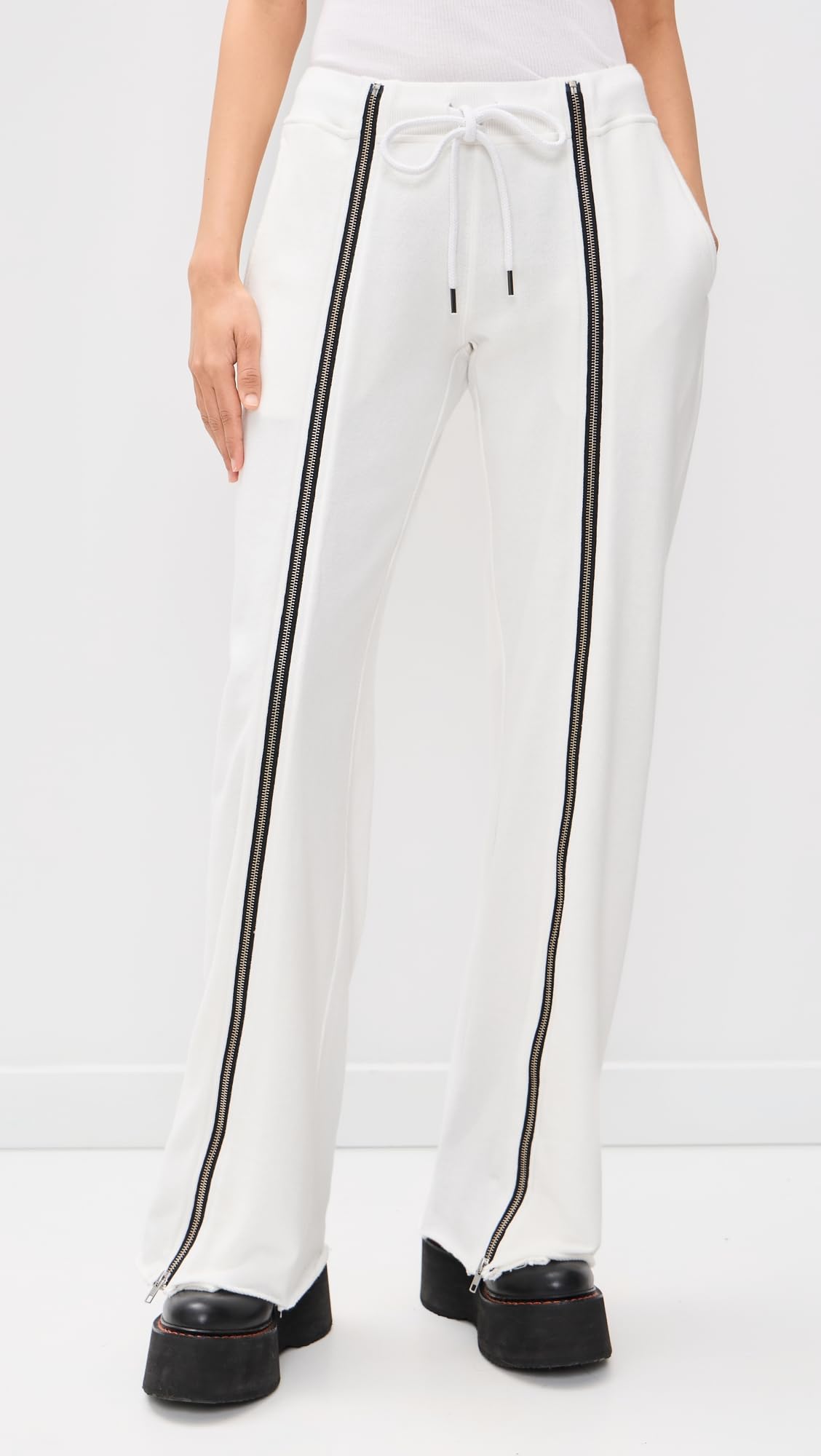 Women's Zippered Wide-Leg Performance Sweatpants