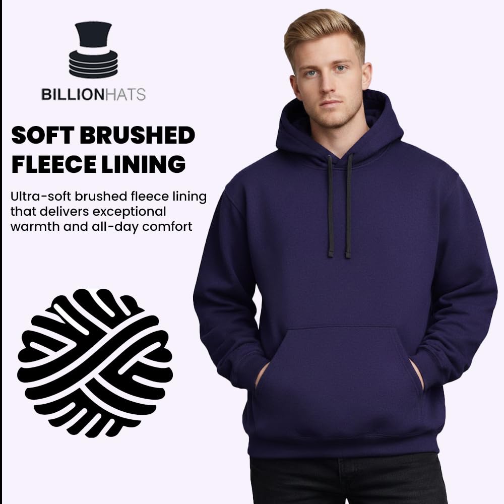Men's Cotton-Blend Athletic Performance Pullover Hoodie