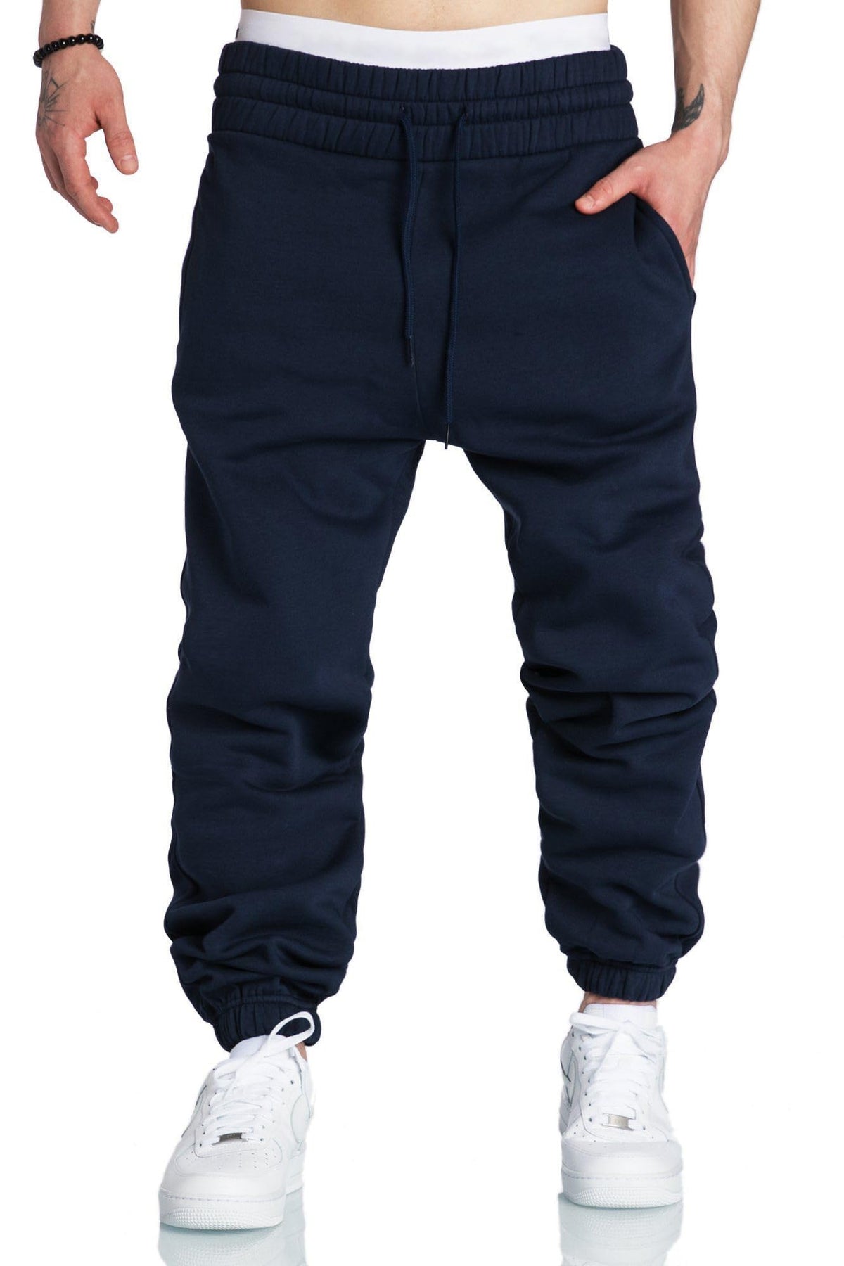 Men's Cotton Tapered Athletic Jogger Pants with Pockets