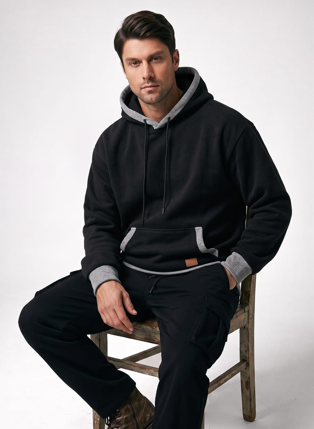 Men's Fleece Performance Pullover Hoodie with Pocket