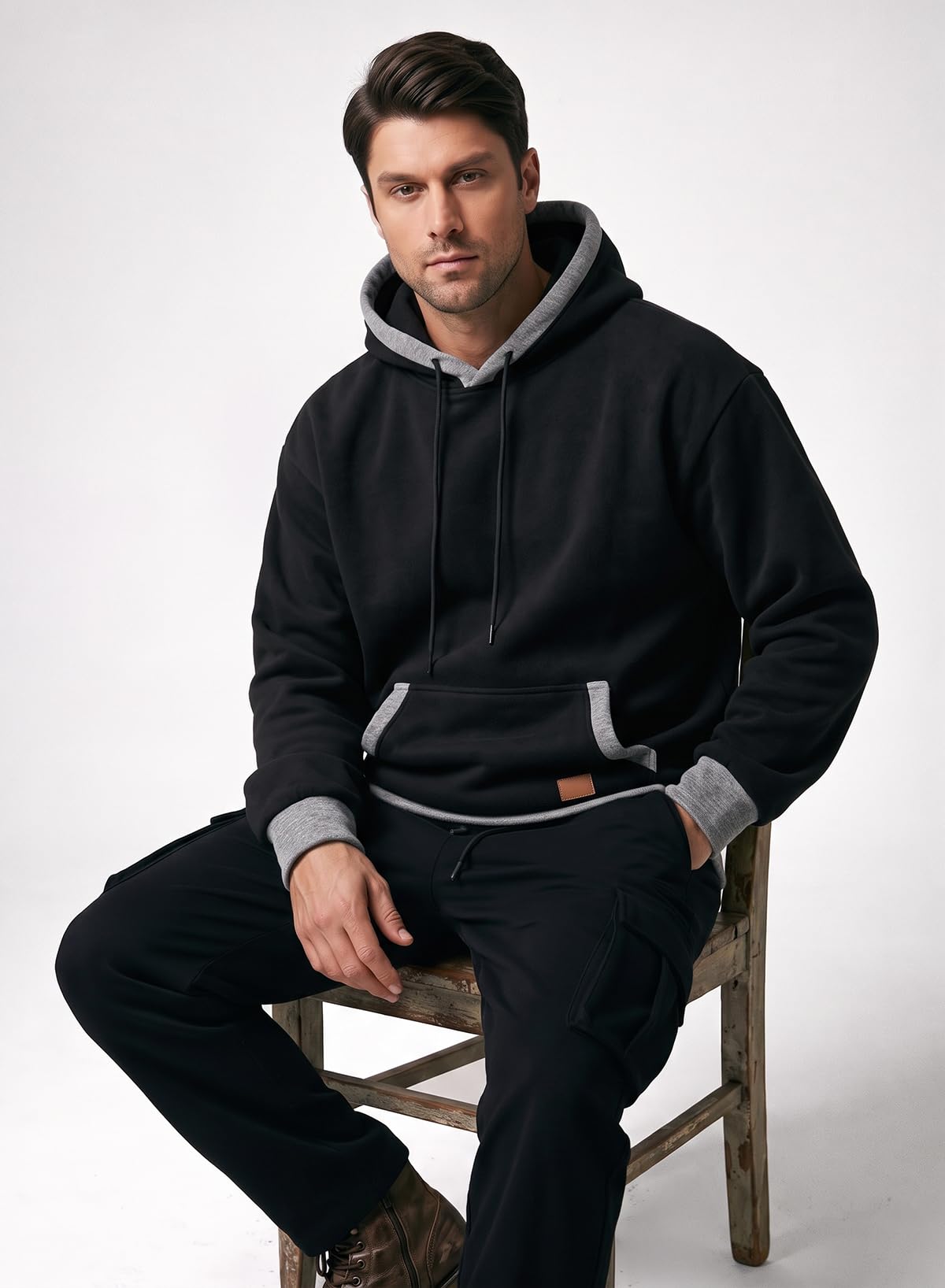 Men's Fleece Performance Pullover Hoodie with Pocket