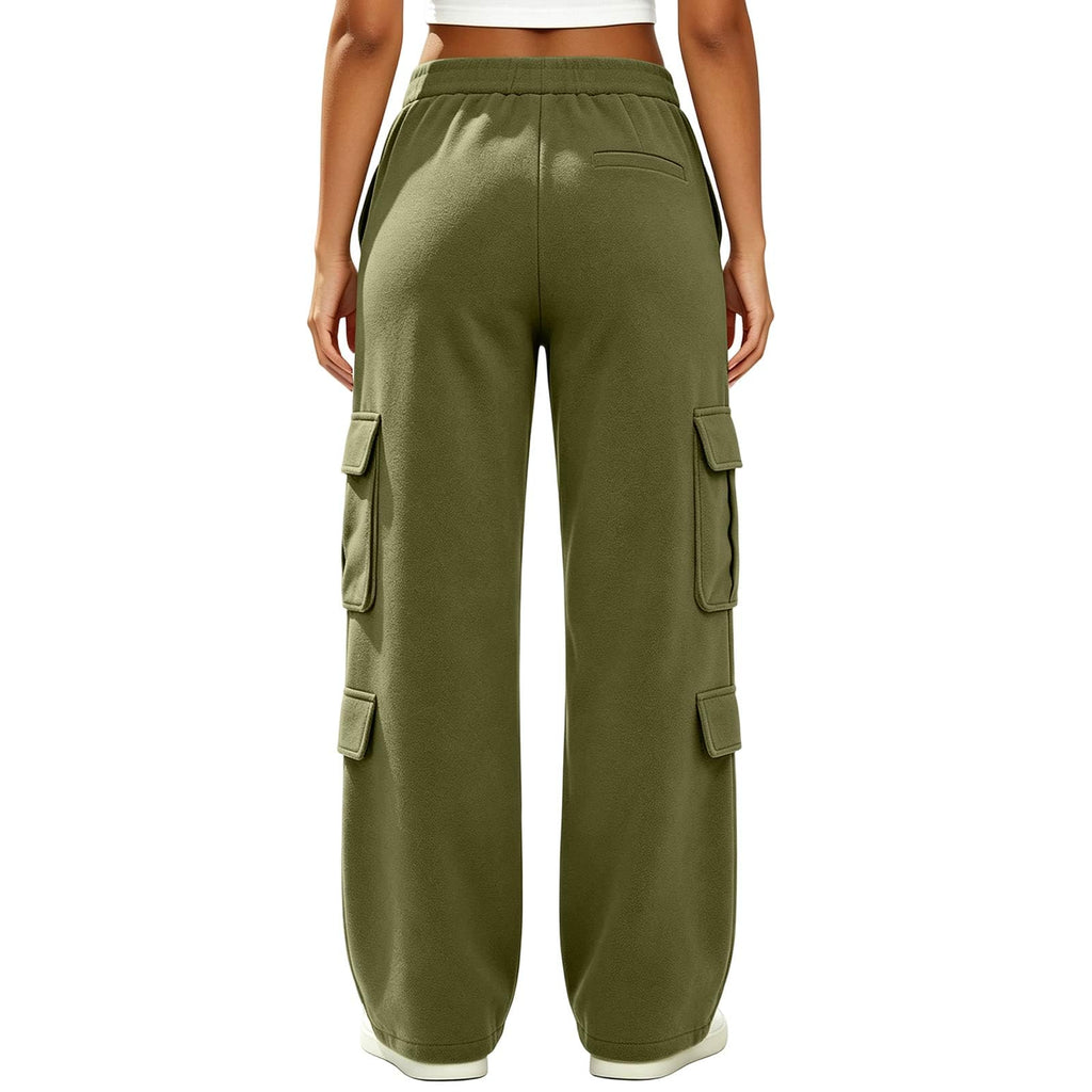 Women's Drawstring Multi-Pocket Cargo Jogger Pants
