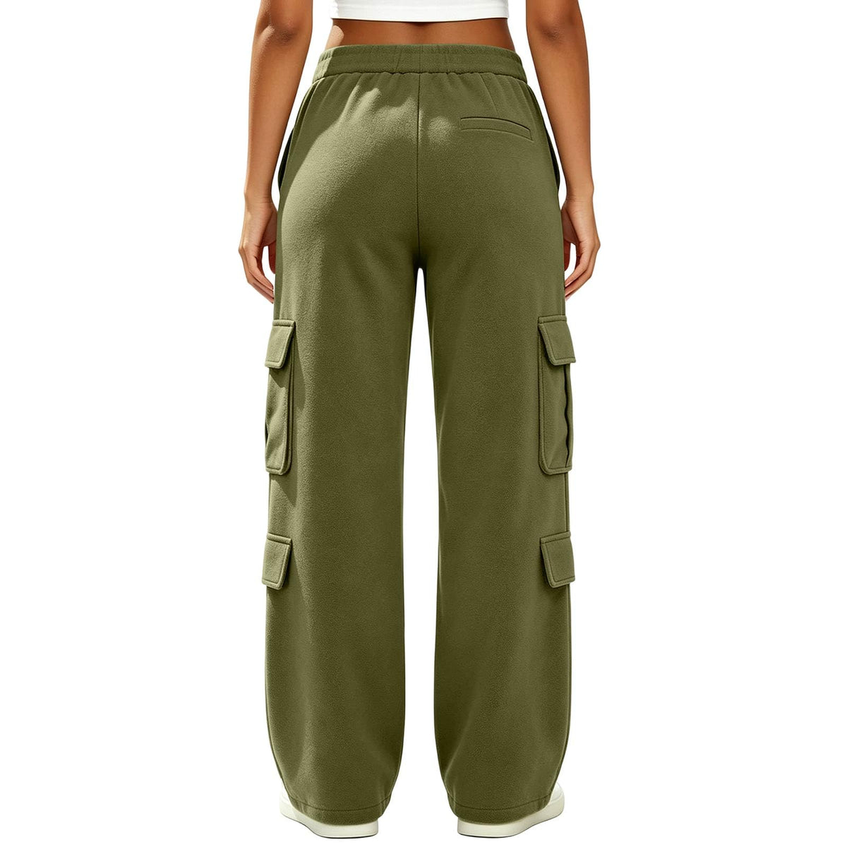 Women's Drawstring Multi-Pocket Cargo Jogger Pants