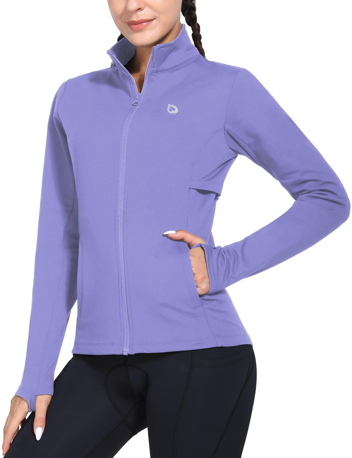 Women's Water-Resistant Fleece Running and Cycling Jacket