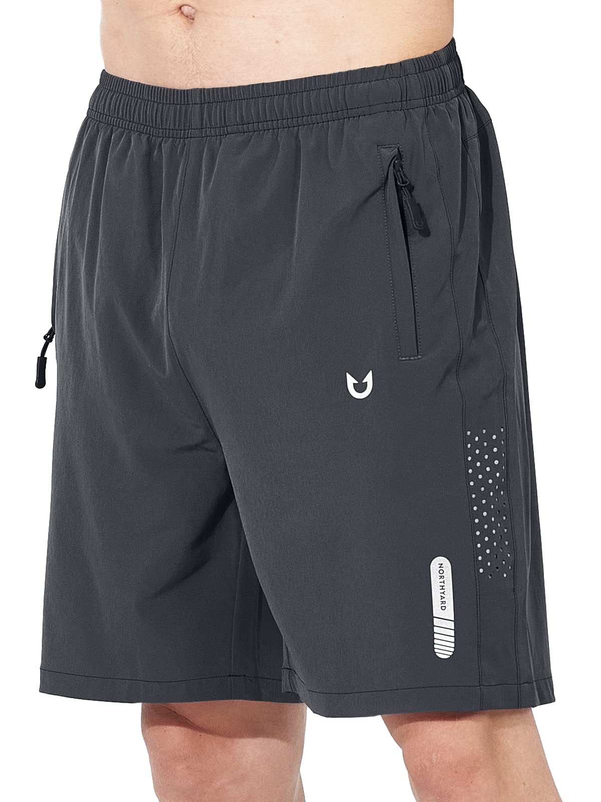 Men's Athletic Running Shorts with Zipper Pockets