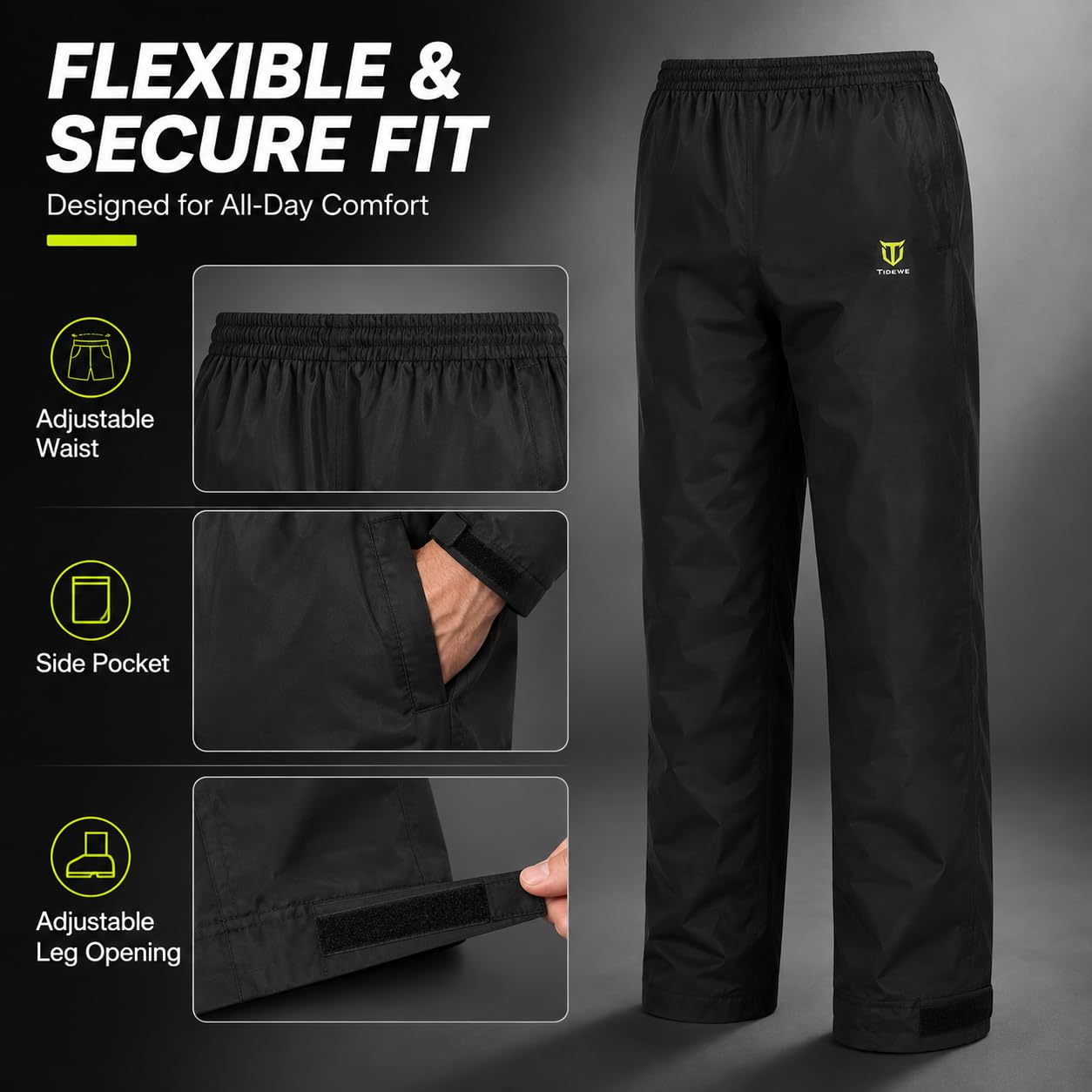 Men's Lightweight Waterproof 2-Piece Performance Rain Suit