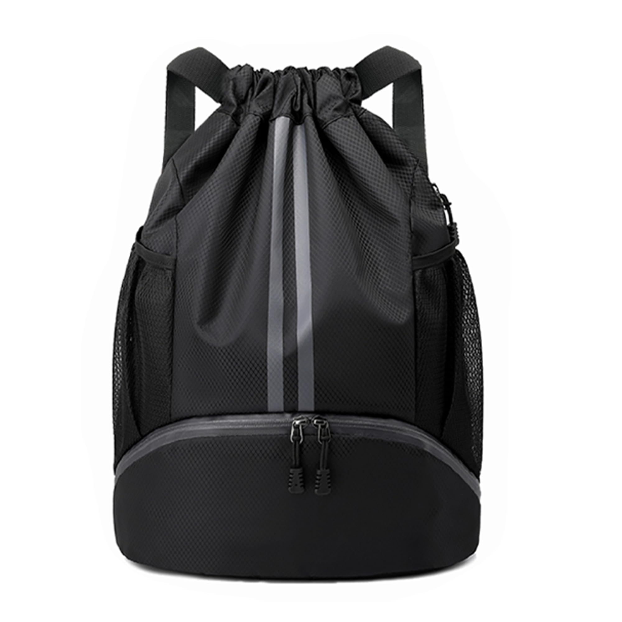 Drawstring Gym Backpack with Separate Shoe Compartment