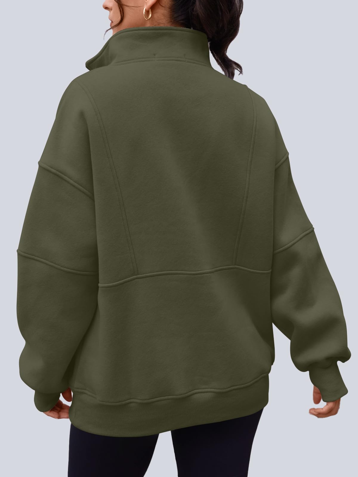 Women's Oversized Fleece Quarter-Zip Performance Pullover