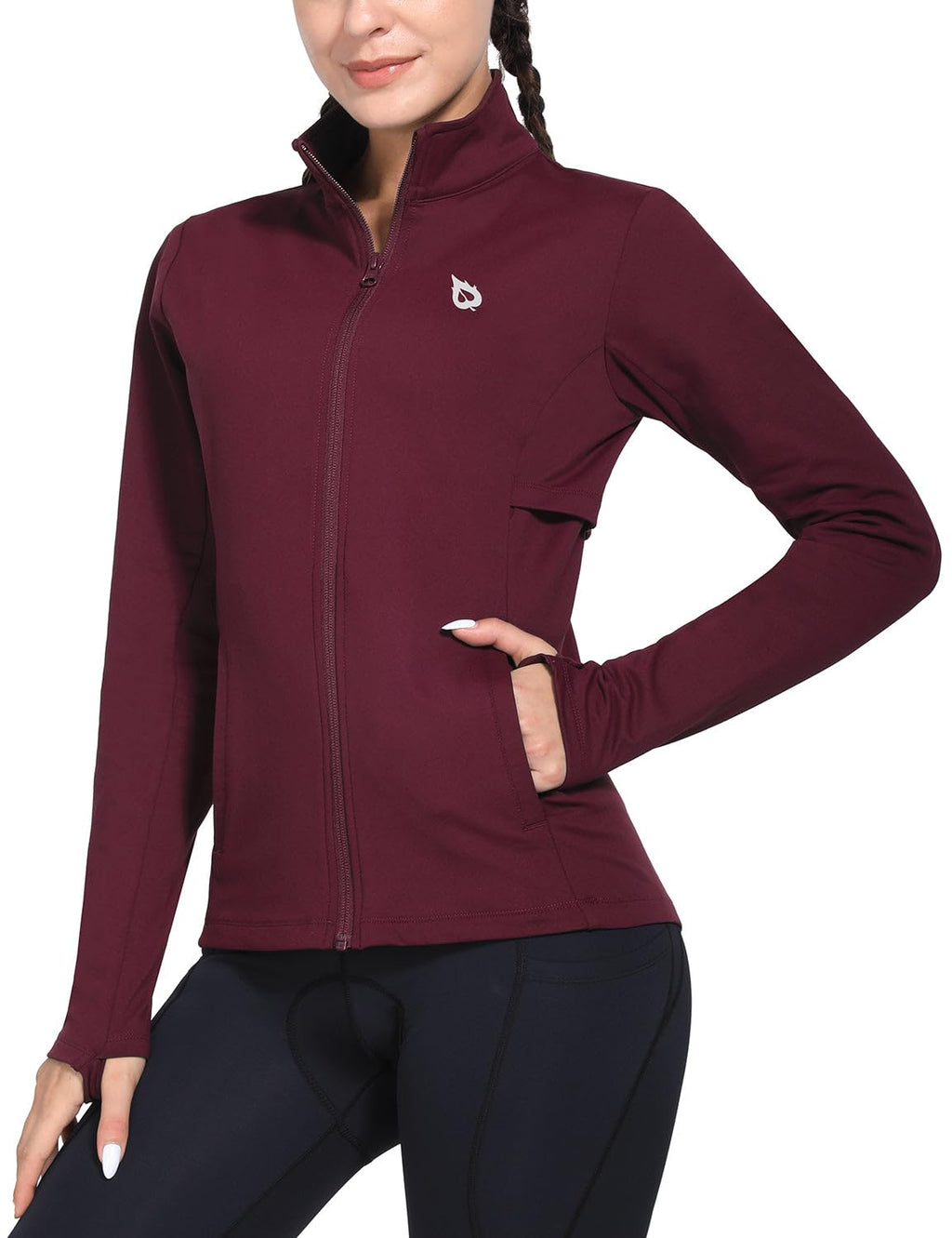 Women's Water-Resistant Fleece Running and Cycling Jacket