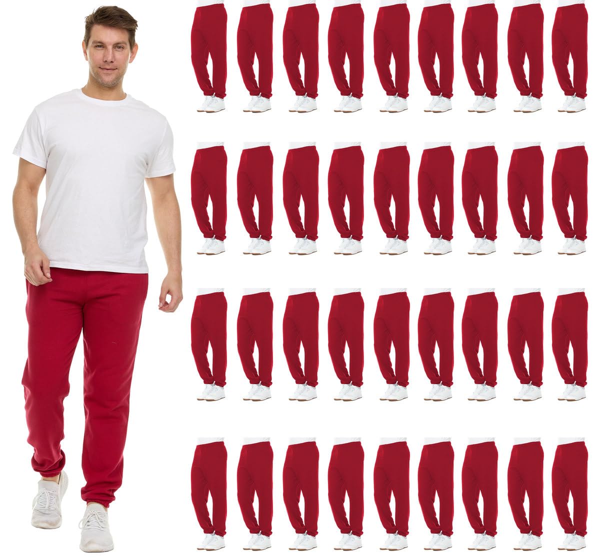 Men's Comfortable Athletic Jogger Sweatpants 36-Pack