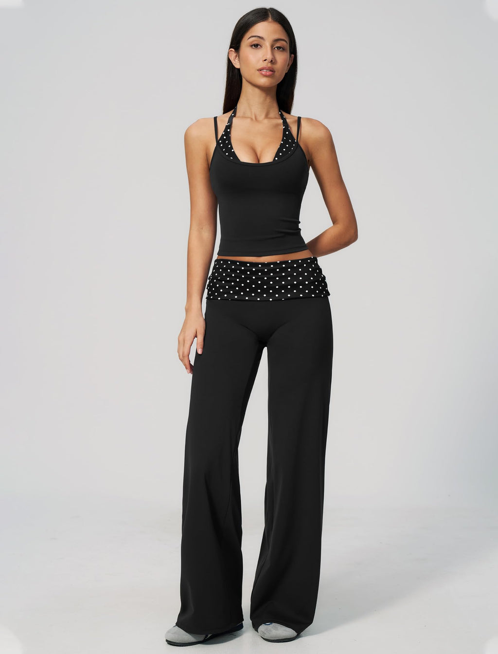 Women's Halter Top and Wide-Leg Yoga Pants 2-Piece Set
