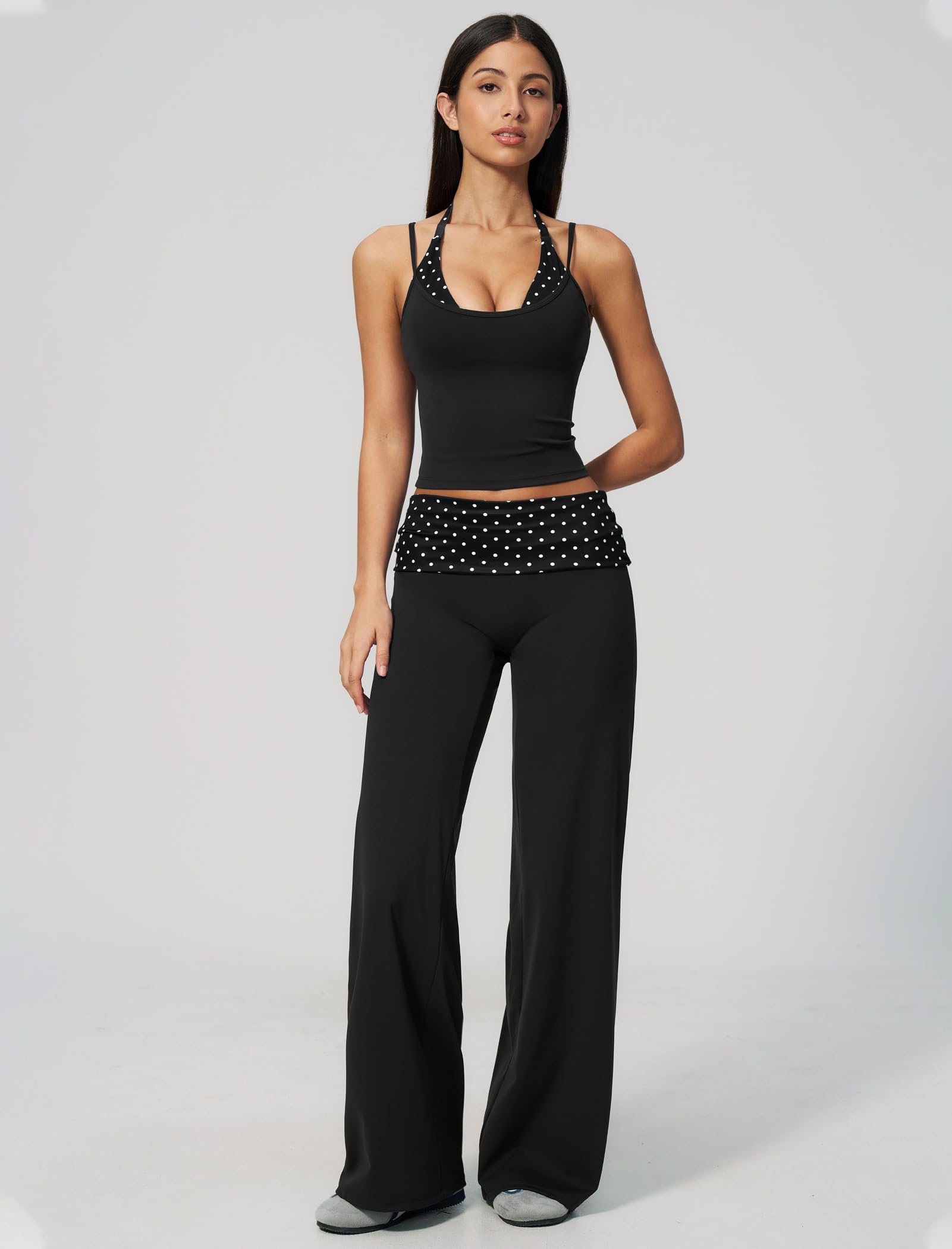 Women's Halter Top and Wide-Leg Yoga Pants 2-Piece Set