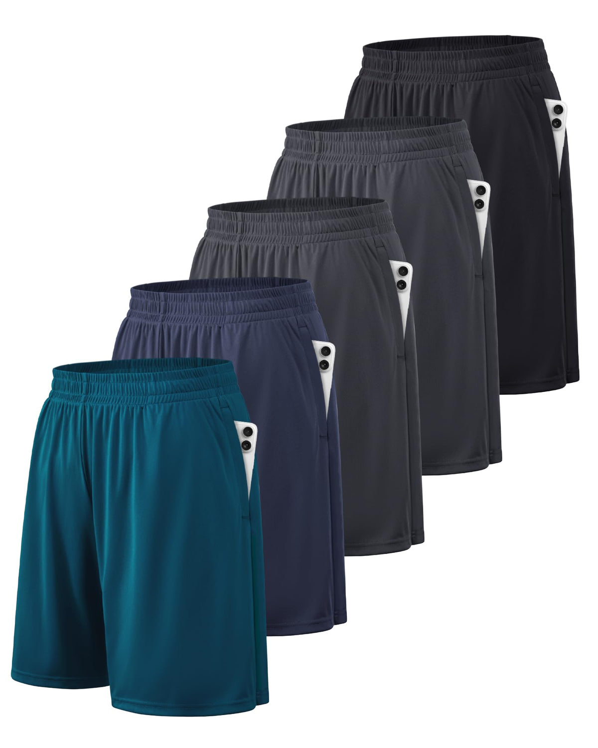 Men's Quick-Dry Athletic Training Shorts with Pockets