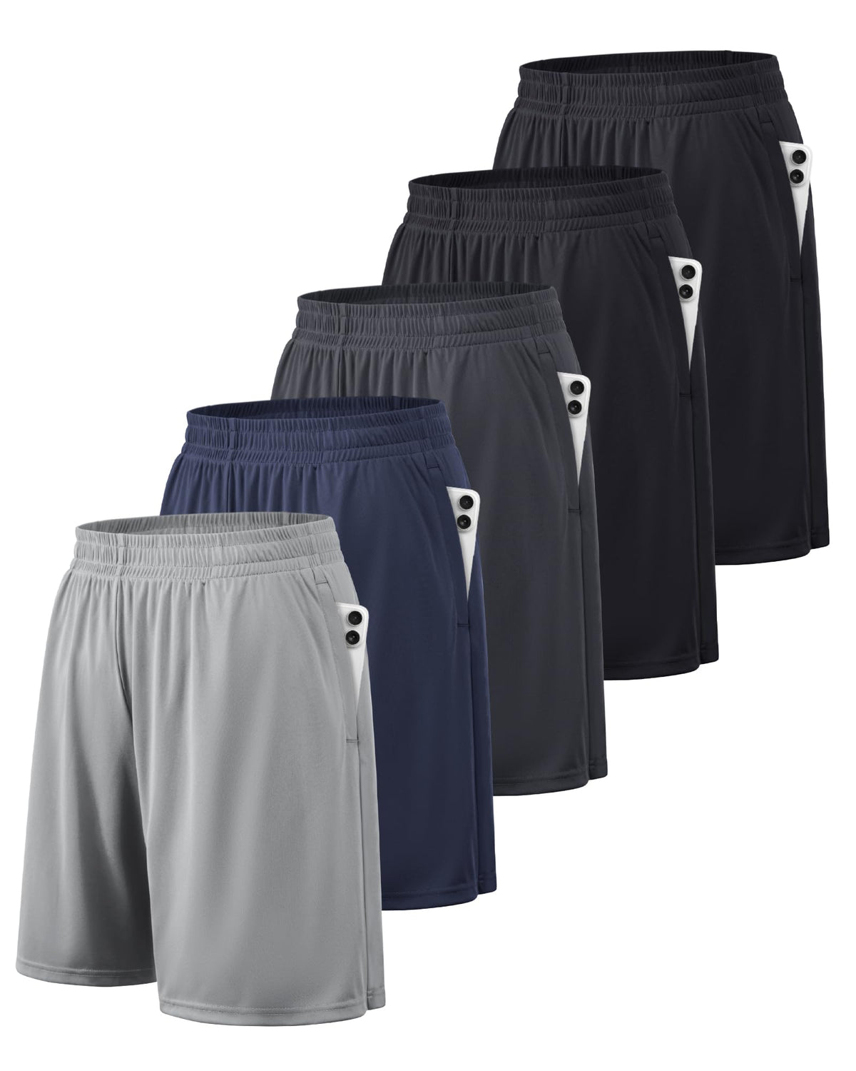 Men's Quick-Dry Athletic Training Shorts with Pockets